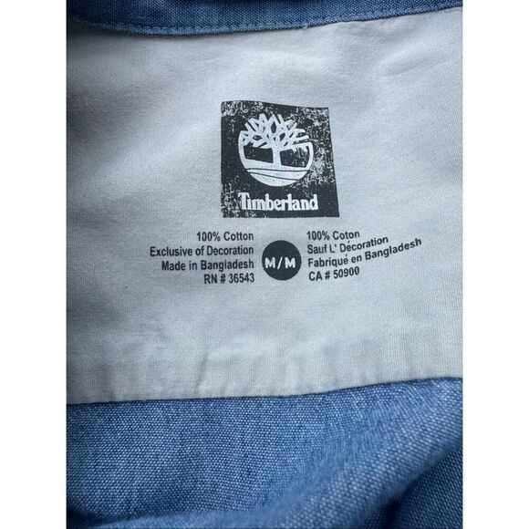 Men’s Timberland denim shirt size M - Picture 3 of 5
